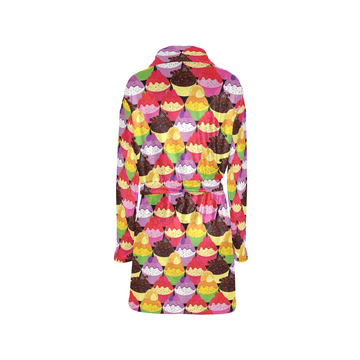 Cupcake Pattern Print Design CP02 Women's Fleece Robe