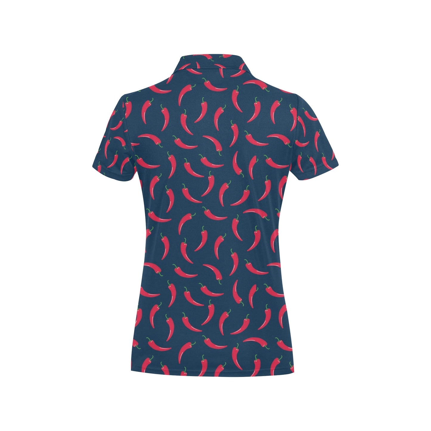 Chilli Pepper Pattern Print Design 03 Women's Polo Shirt