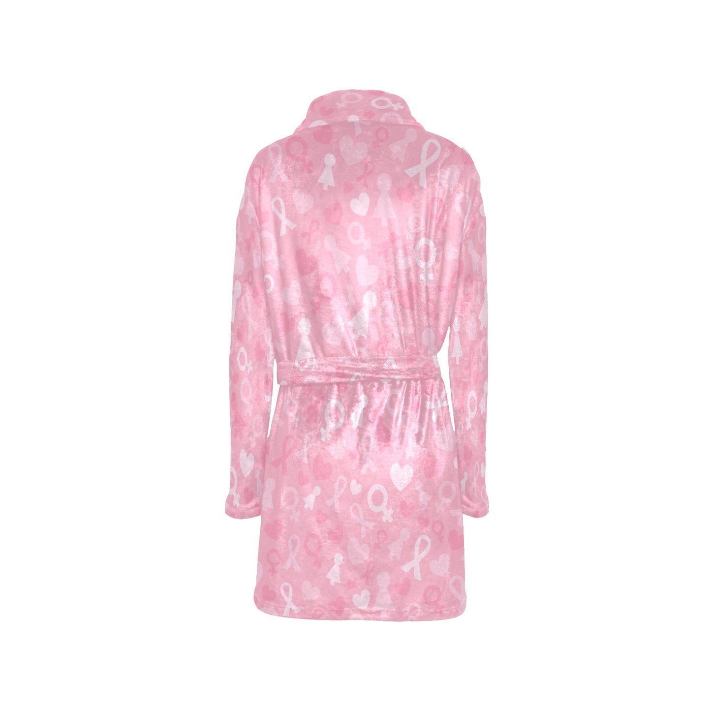 Breast cancer Pattern Print Design 01 Women's Fleece Robe