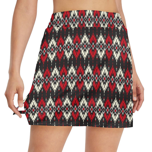 Southwestern Pattern 17" Golf & Pickleball Skort with Pockets