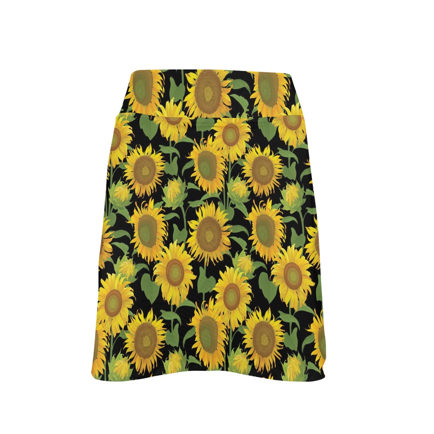 Sunflower Print Design LKS302 17" Golf & Pickleball Skort with Pockets