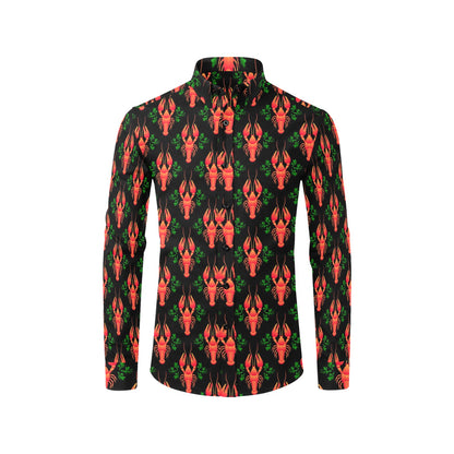 Lobster Print Design LKS403 Men's Long Sleeve Dress Shirt