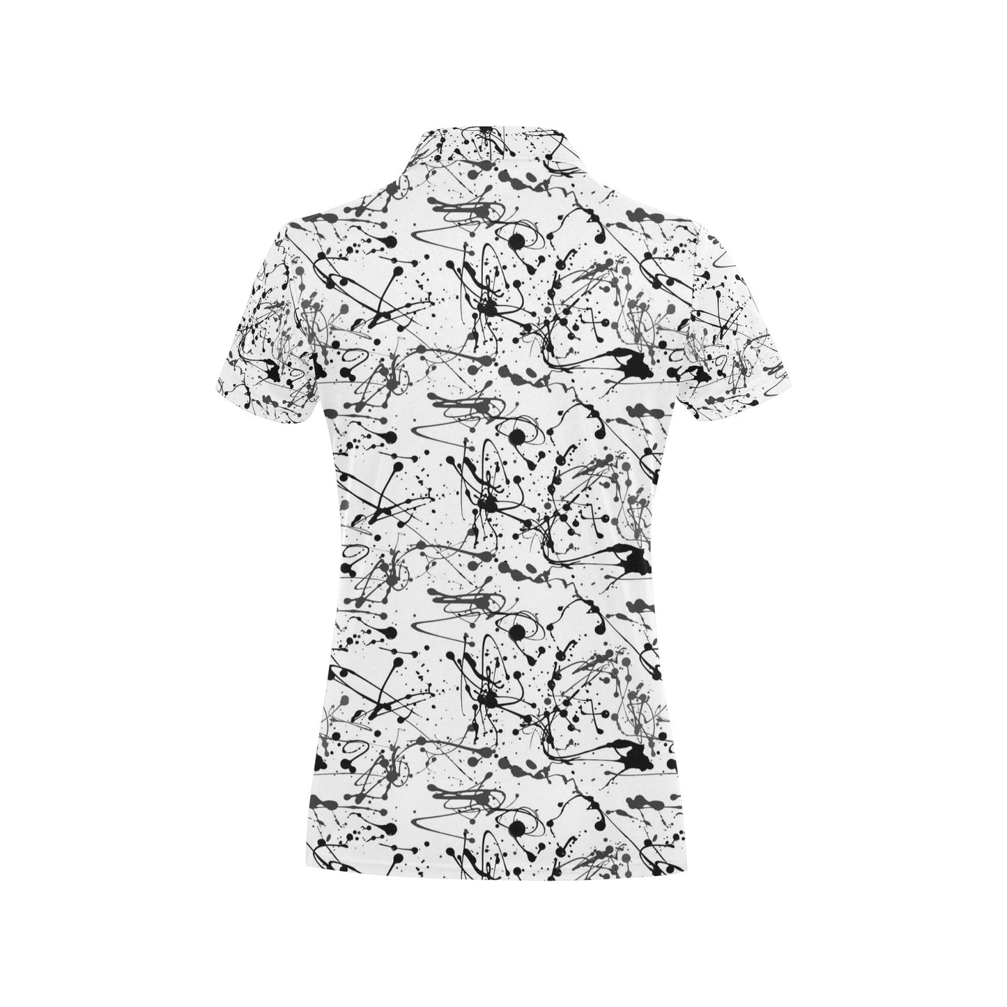 Splatter Print Design LKS305 Women's Polo Shirt