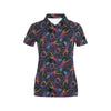 Gecko Rainbow Pattern Print Design 03 Women's Polo Shirt