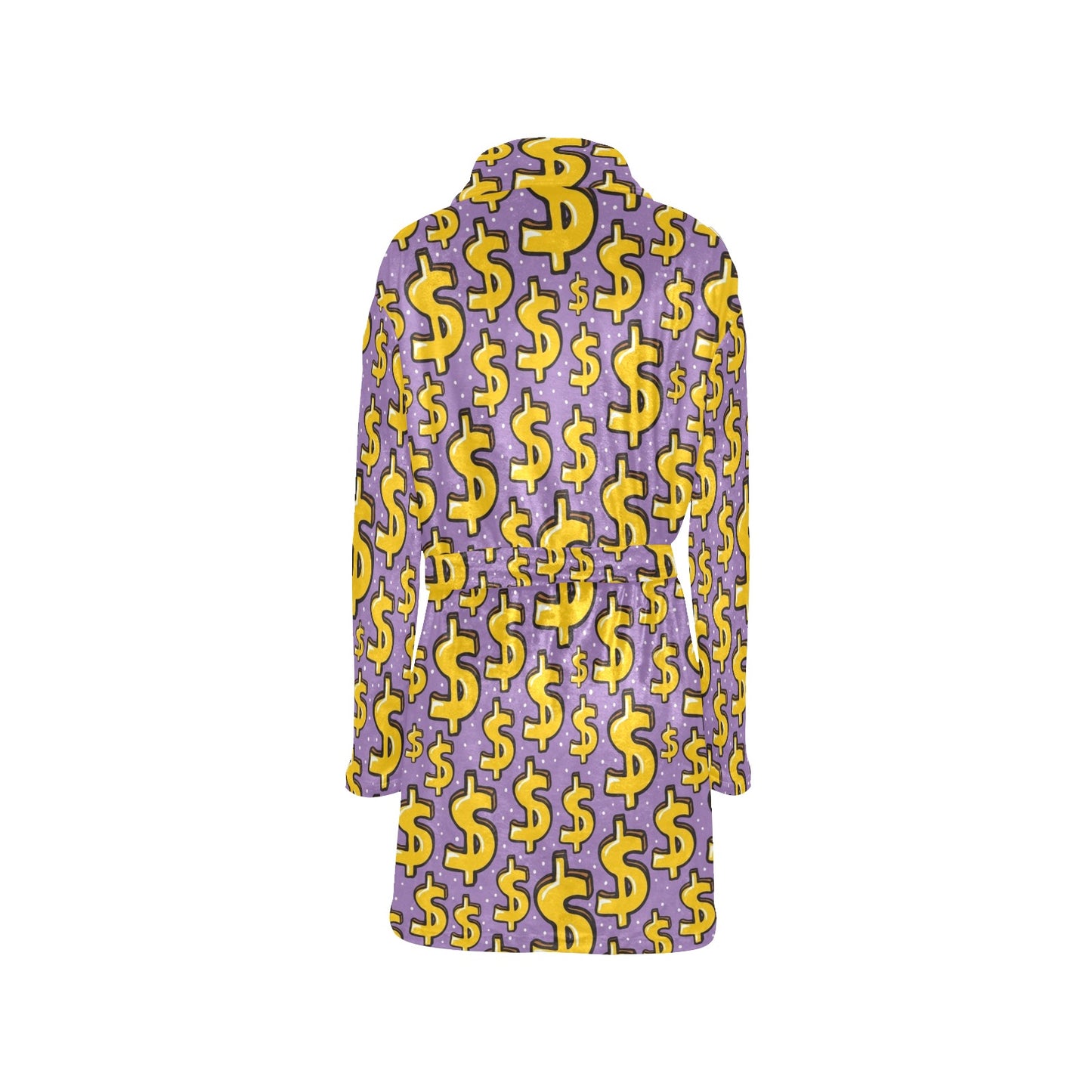 Dollar Pattern Print Design DO01 Women's Fleece Robe