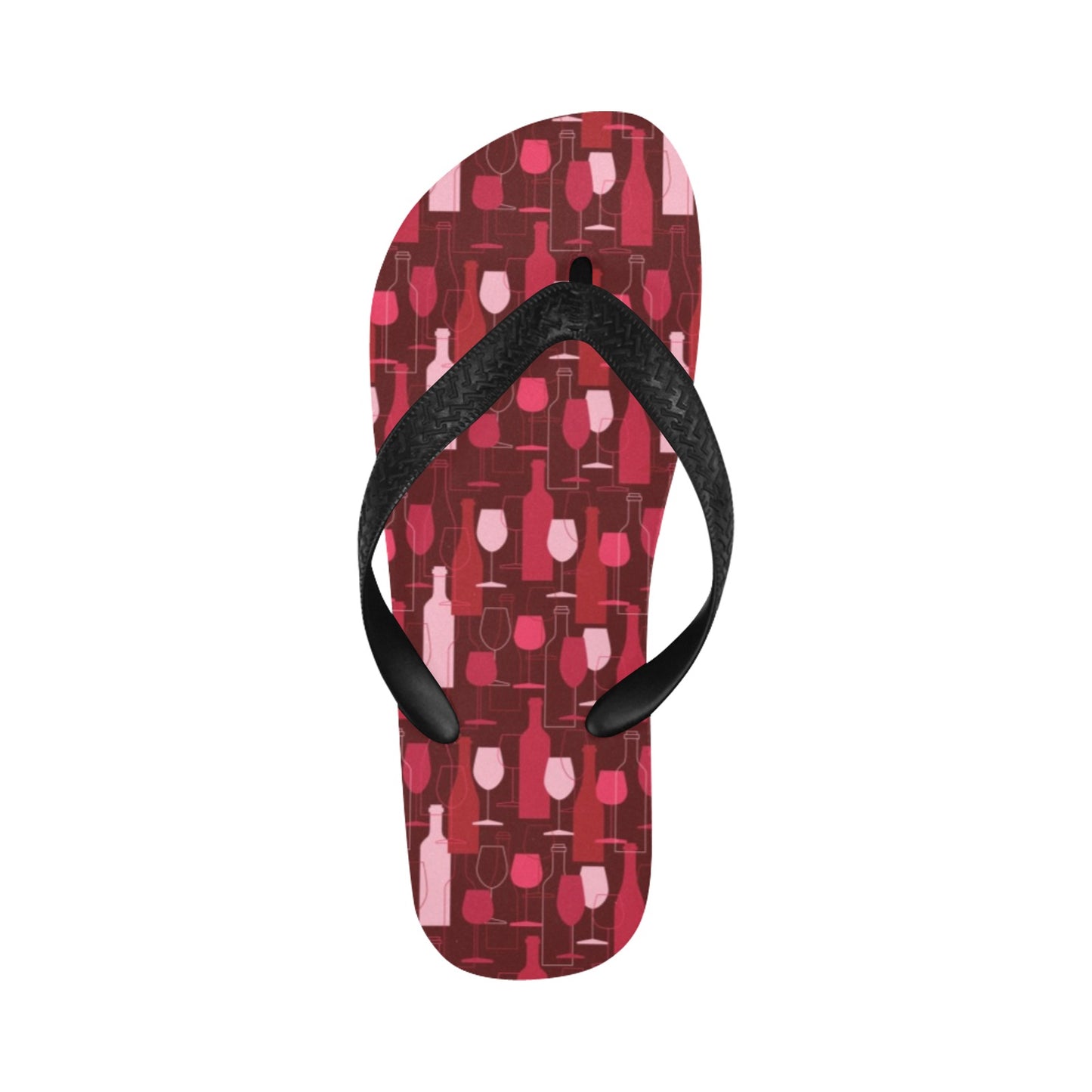 Wine Print Design LKS304 Flip Flops