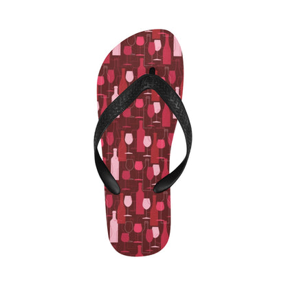 Wine Print Design LKS304 Flip Flops