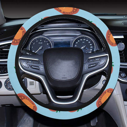 Tomato Print Design LKS304 Steering Wheel Cover with Elastic Edge