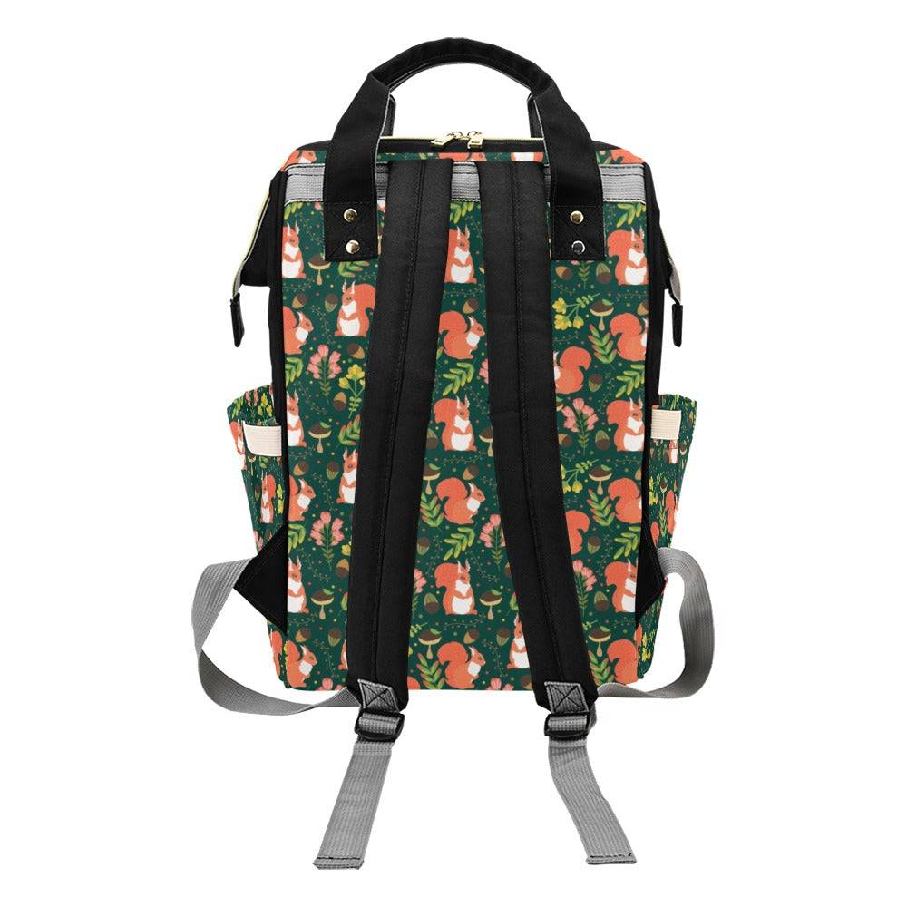 Squirrel Print Design LKS302 Diaper Bag Backpack