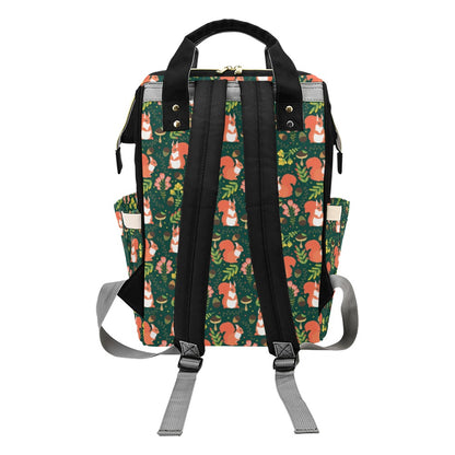 Squirrel Print Design LKS302 Diaper Bag Backpack