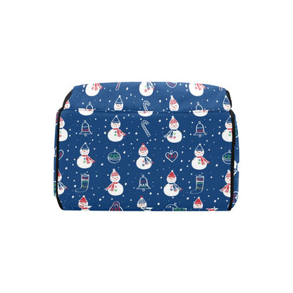Snowman Print Design LKS306 Diaper Bag Backpack