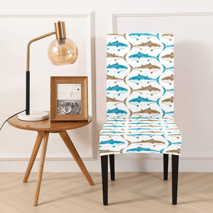 Tuna Fish Print Design LKS301 Dining Chair Slipcover