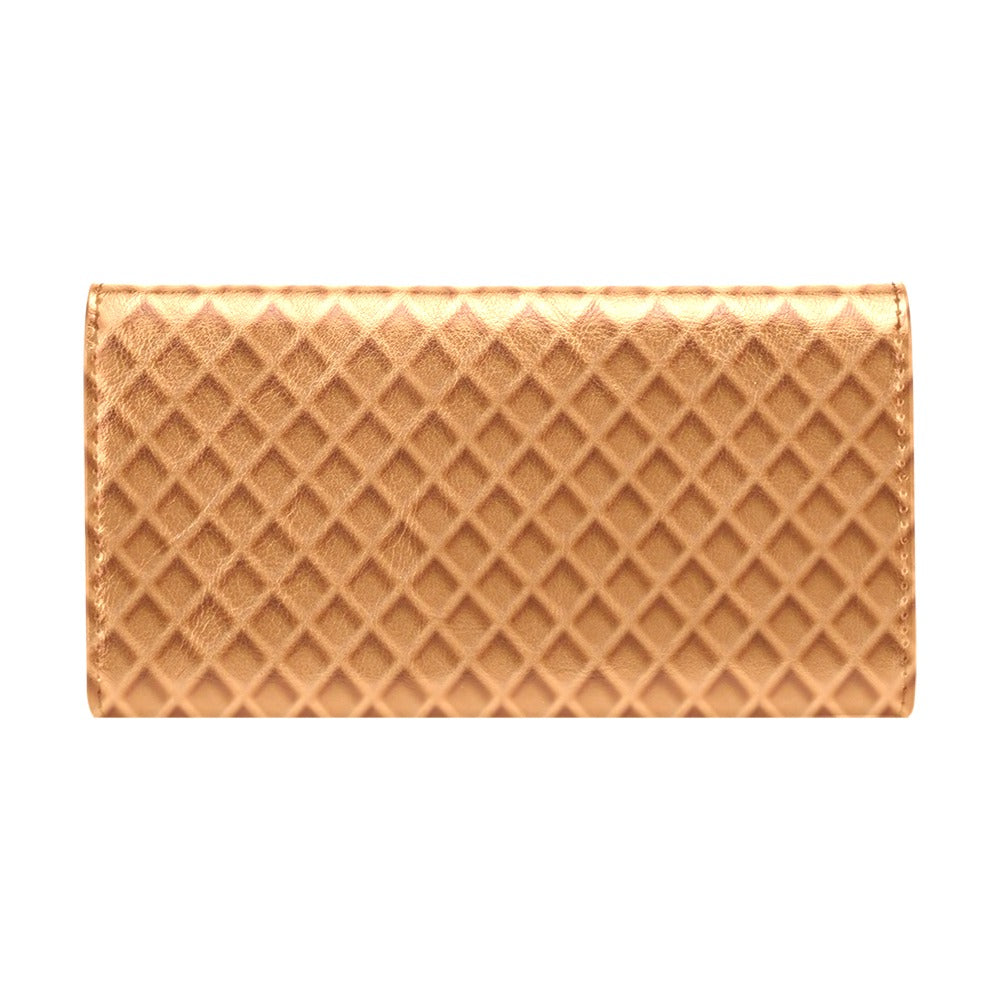 Waffle Texture Print Design LKS301 Women's Trifold Wallet