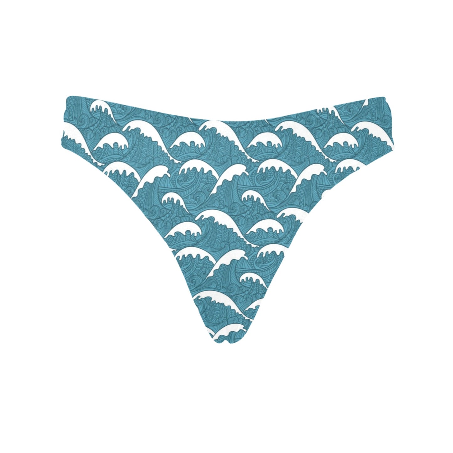 Surf Wave Tribal Design Women's Thongs