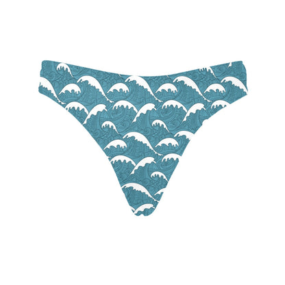 Surf Wave Tribal Design Women's Thongs