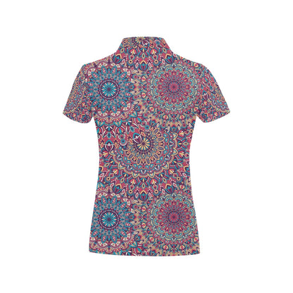 Boho Pattern Print Design 05 Women's Polo Shirt