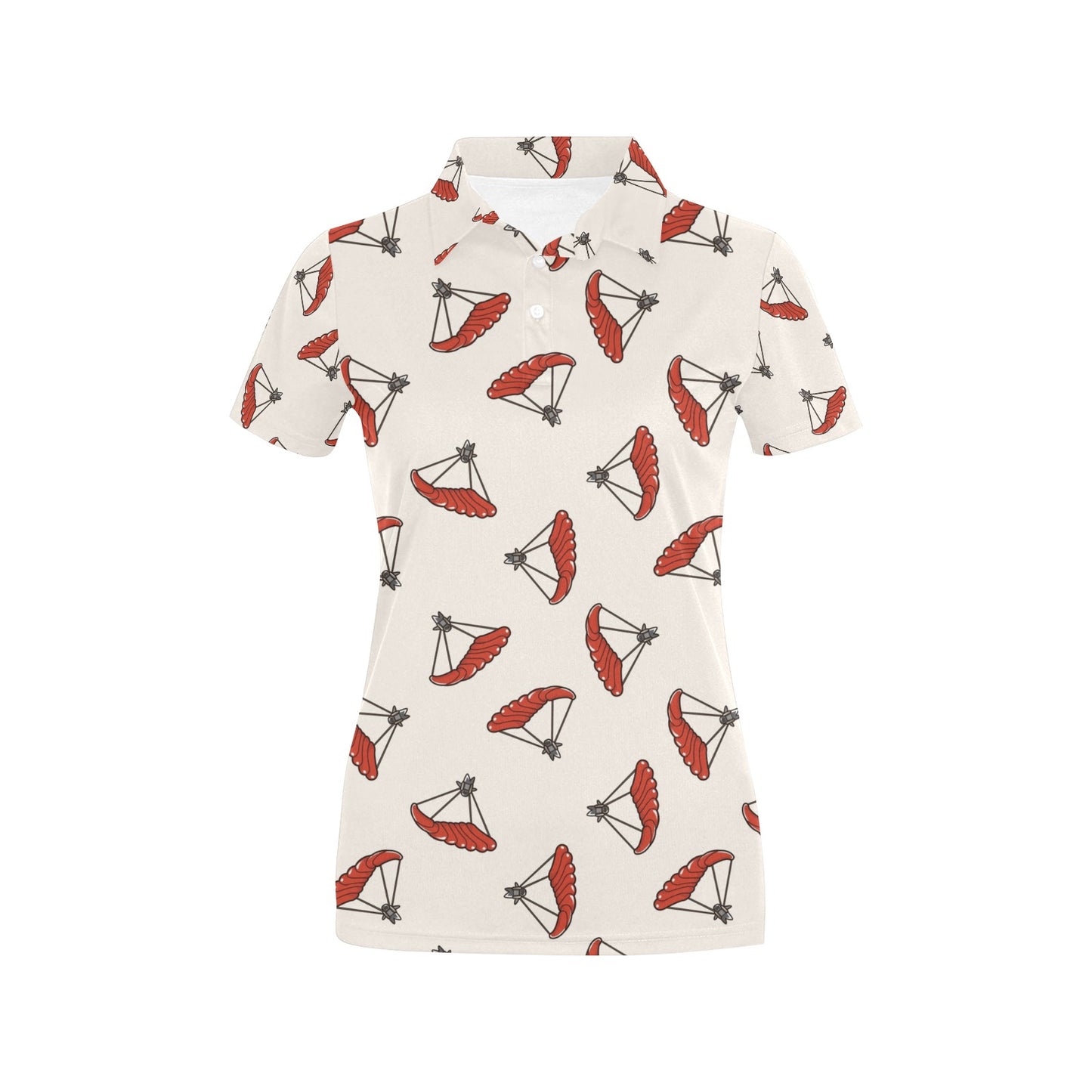 Skydiver Print Design LKS302 Women's Polo Shirt