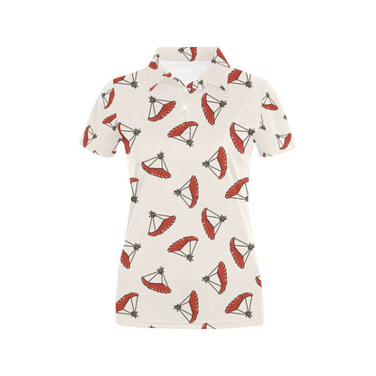 Skydiver Print Design LKS302 Women's Polo Shirt