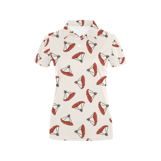 Skydiver Print Design LKS302 Women's Polo Shirt
