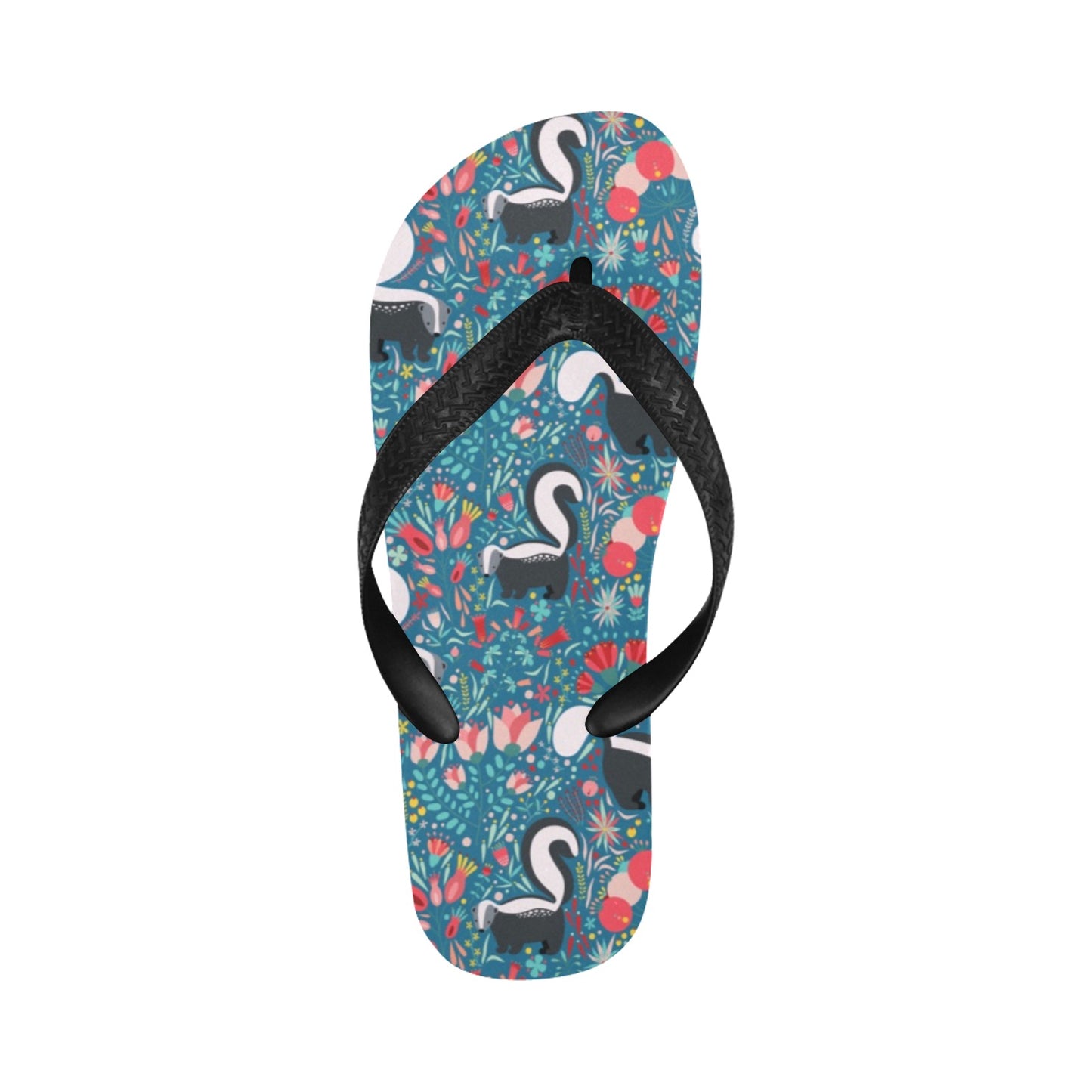 Skunk Print Design LKS302 Flip Flops