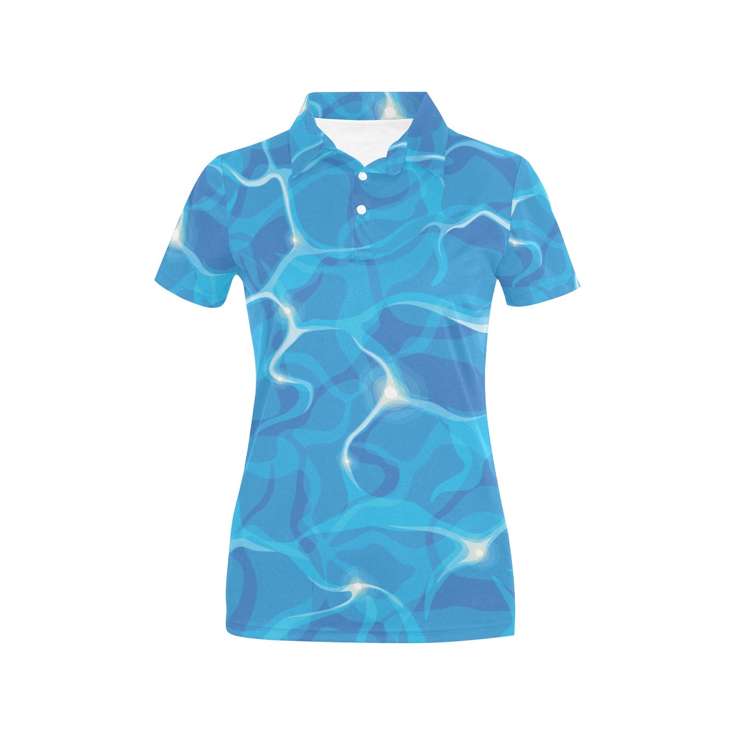 Ocean Reflex Pattern Print Design A02 Women's Polo Shirt