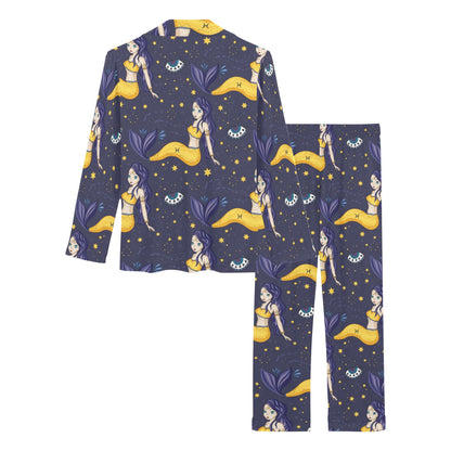 Pisces Pattern Print Design A04 Women's Long Pajama Set