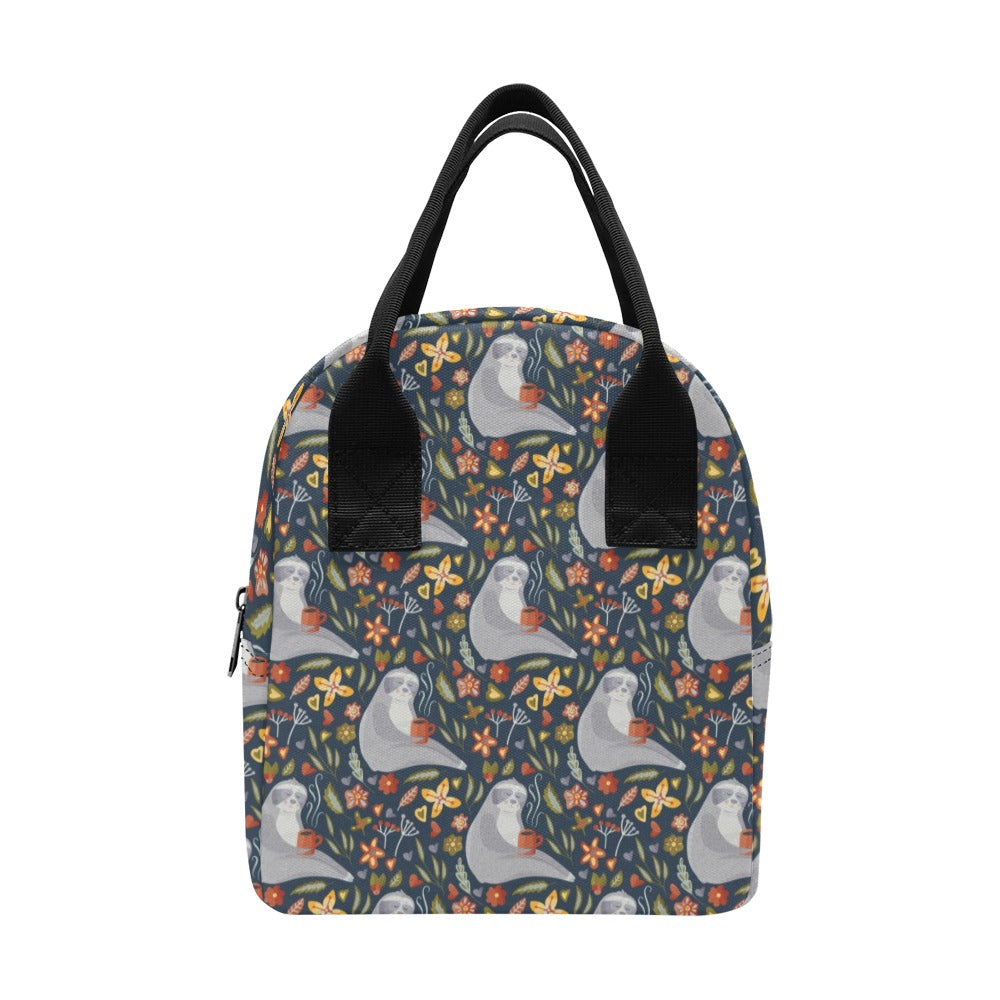 Sloth Print Design LKS303 Insulated Lunch Bag