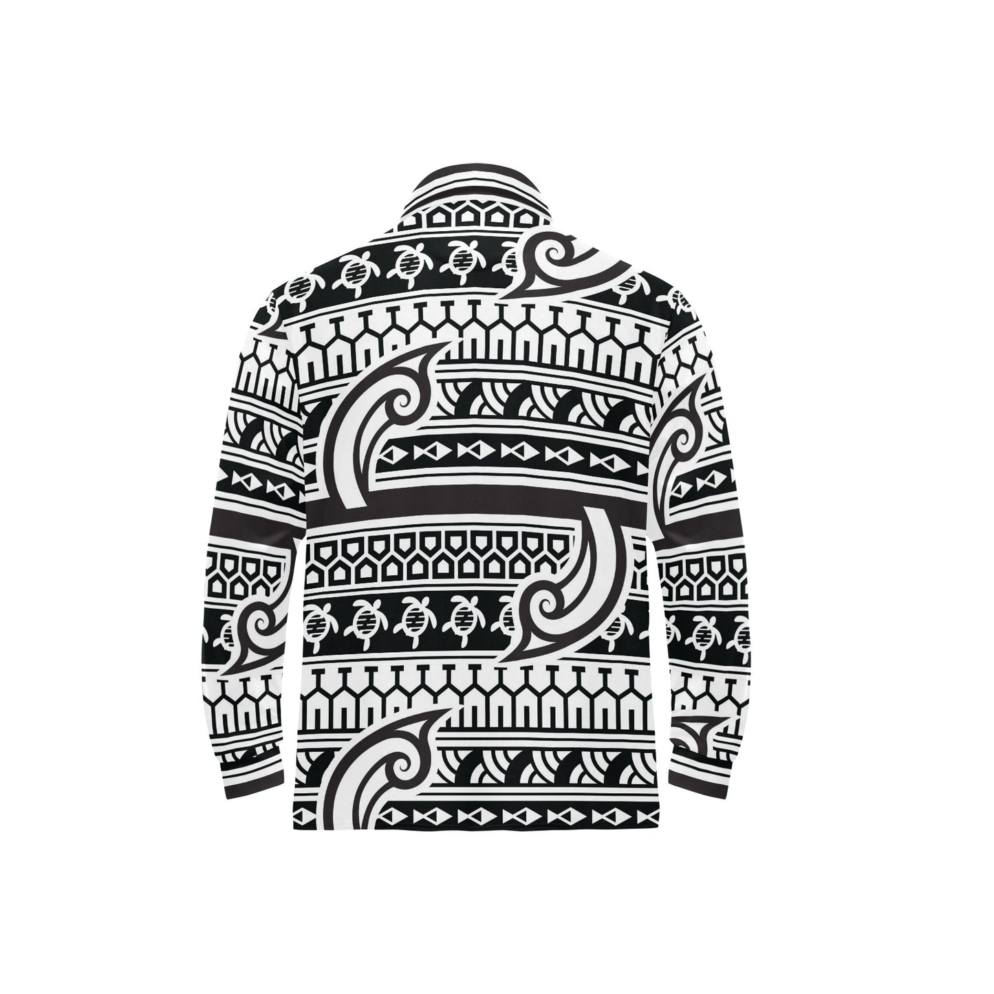 Samoan Style Print Design LKS305 Long Sleeve Polo Shirt For Men's