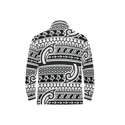 Samoan Style Print Design LKS305 Long Sleeve Polo Shirt For Men's