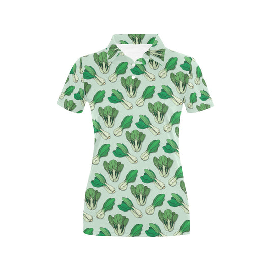 Bok Choy Pattern Print Design 01 Women's Polo Shirt