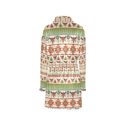 American indian Ethnic Pattern Women's Fleece Robe
