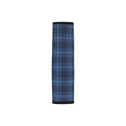 Tartan Blue Print Design LKS304 Car Seat Belt Cover