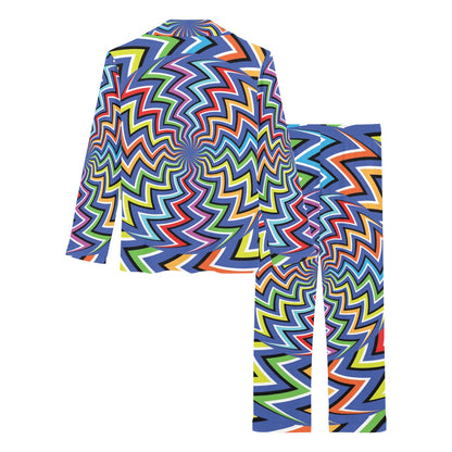 Optical illusion Pattern Print Design A02 Women's Long Pajama Set