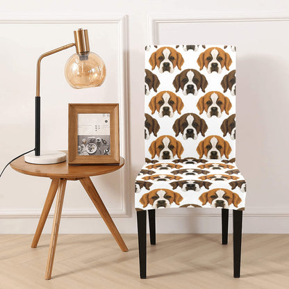 St Bernards Print Design LKS301 Dining Chair Slipcover