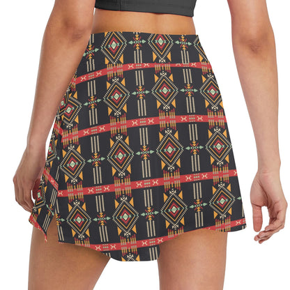Southwest Pattern Print Design LKS303 17" Golf & Pickleball Skort with Pockets