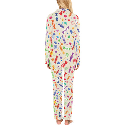 Candy Pattern Print Design 04 Women's Long Pajama Set