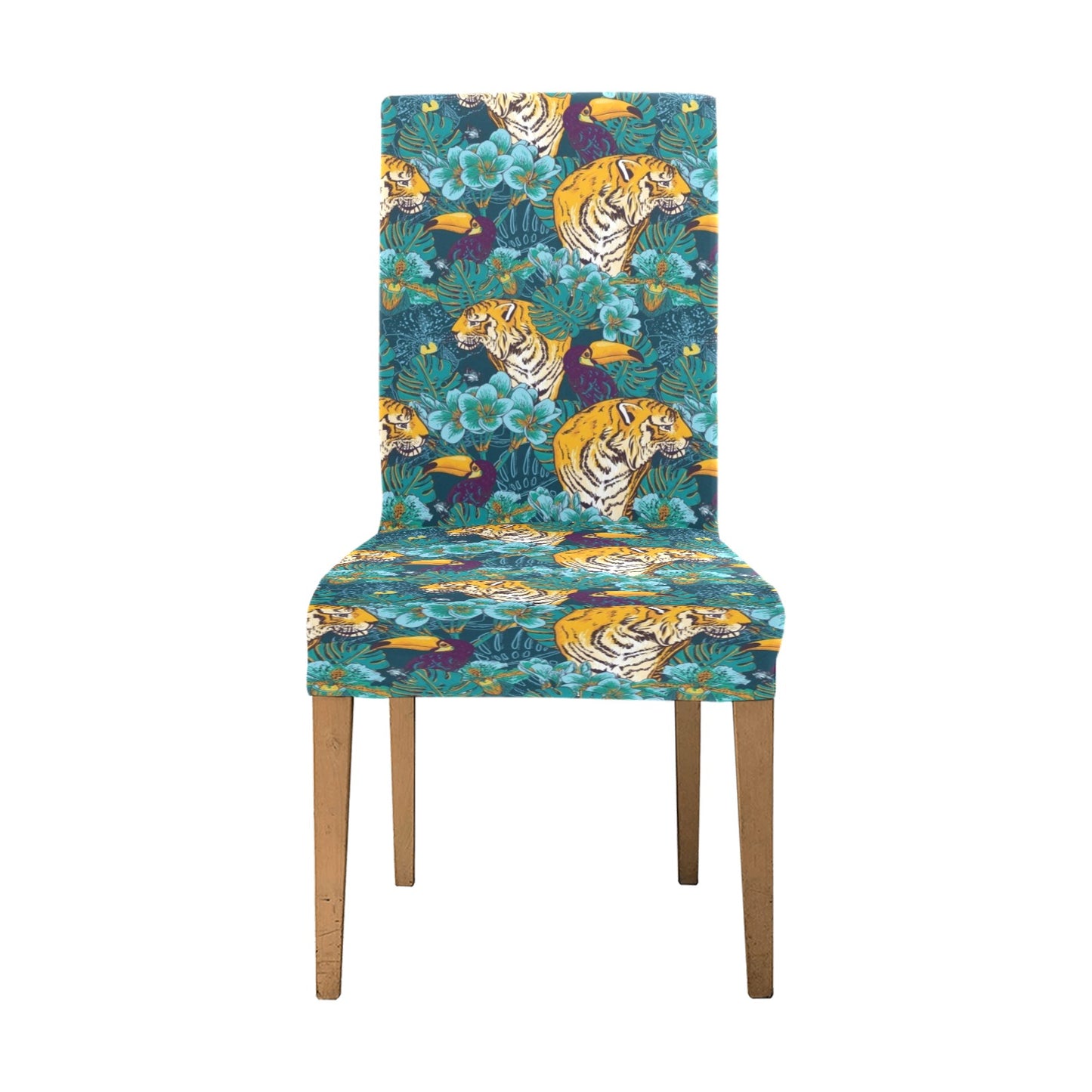 Tiger Tropical Print Design LKS301 Dining Chair Slipcover