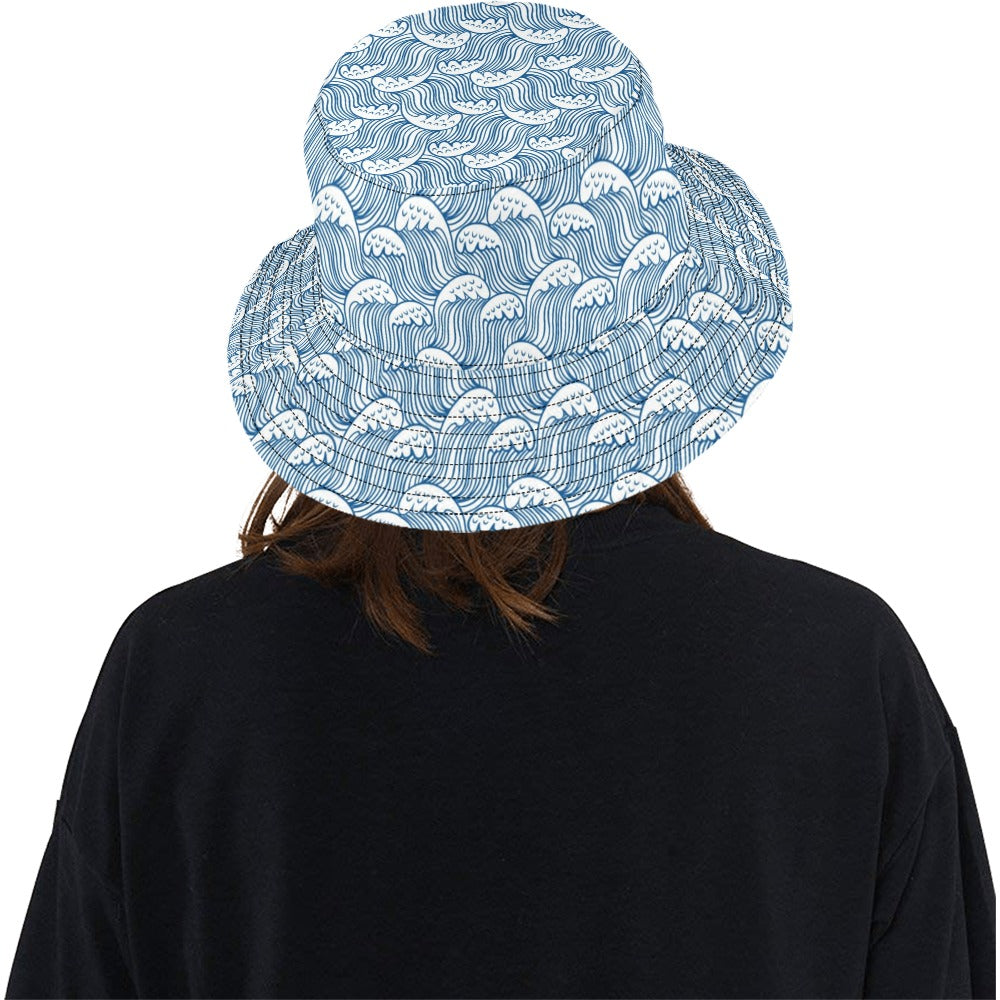 Wave Print Design LKS306 Unisex Bucket Hat