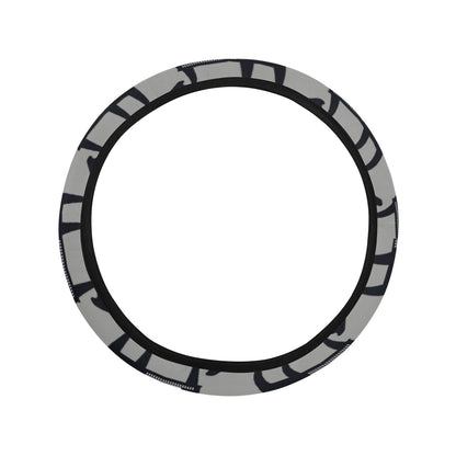 Piano Print Design LKS404 Steering Wheel Cover with Elastic Edge