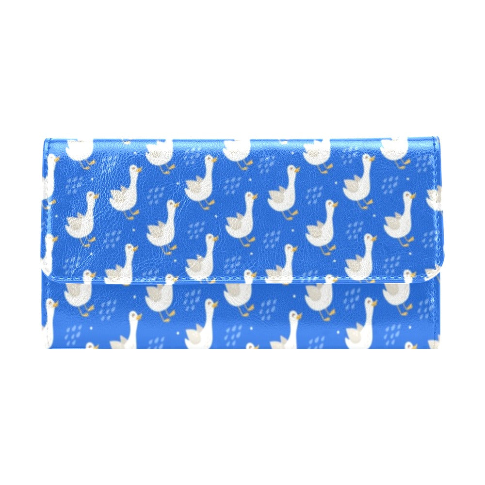 Goose Print Design LKS402 Women's Trifold Wallet