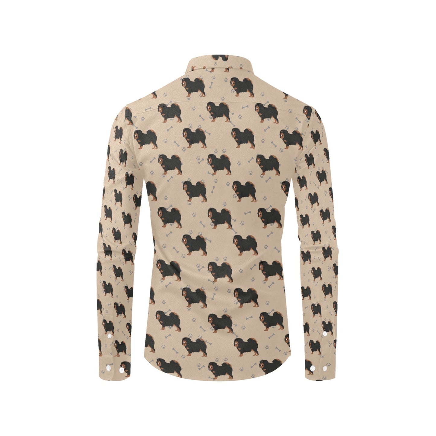 Tibetan Mastiffs Print Design LKS301 Men's Long Sleeve Dress Shirt