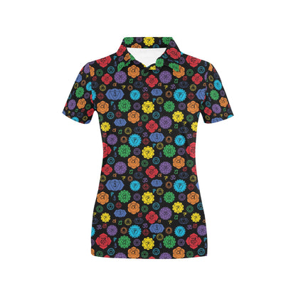 Chakra Pattern Print Design 01 Women's Polo Shirt