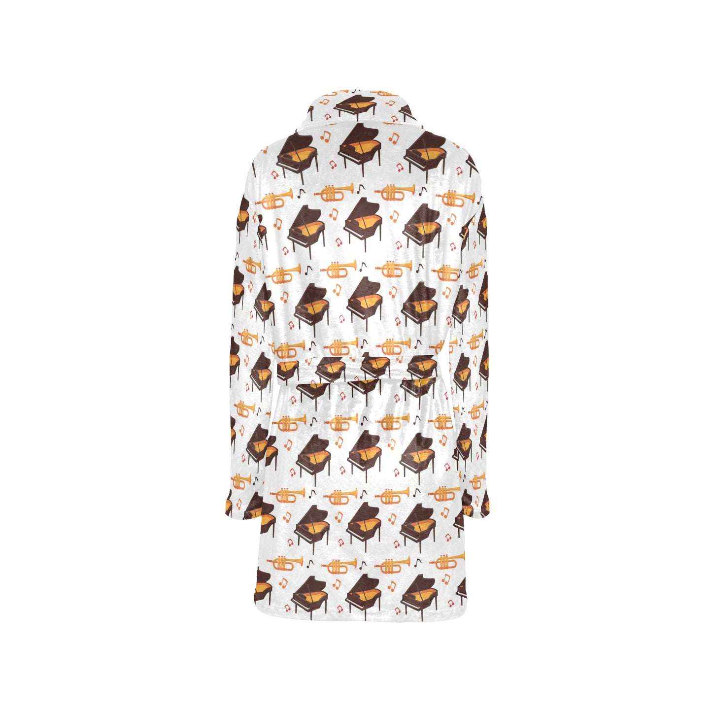 Piano Print Design LKS406 Women's Fleece Robe