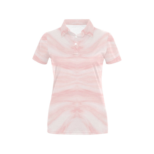 Marble Pattern Print Design 03 Women's Polo Shirt