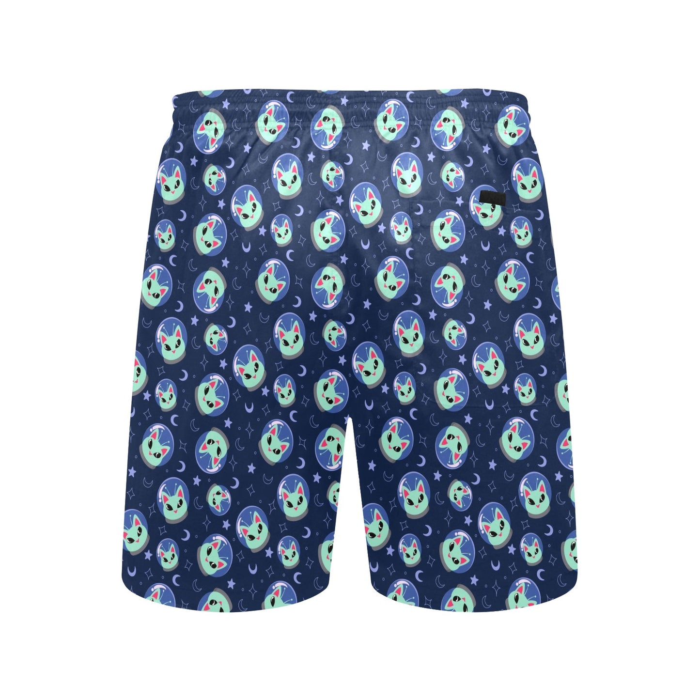 Alien Cat Men's Swim Trunks Beach Shorts
