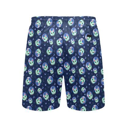 Alien Cat Men's Swim Trunks Beach Shorts
