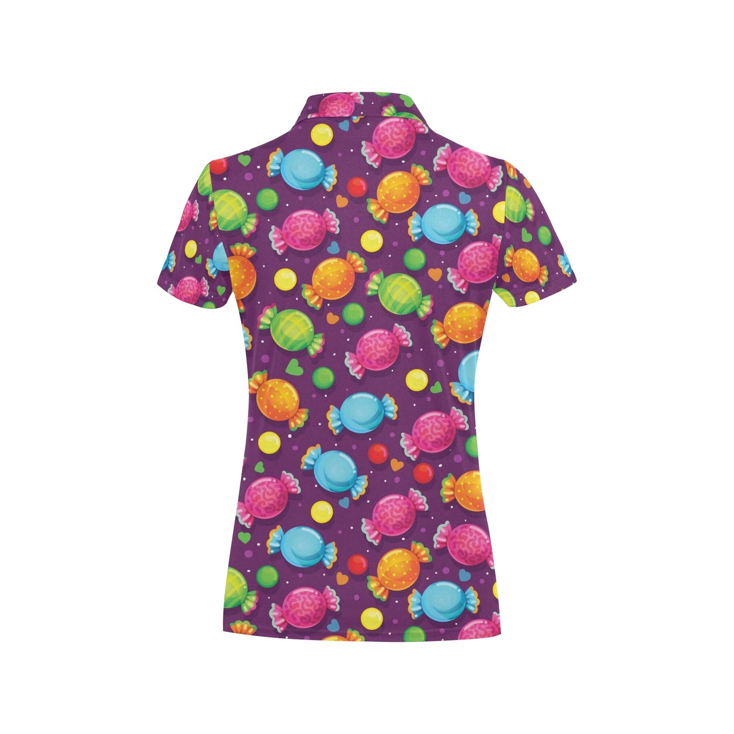 Candy Pattern Print Design CA05 Women's Polo Shirt