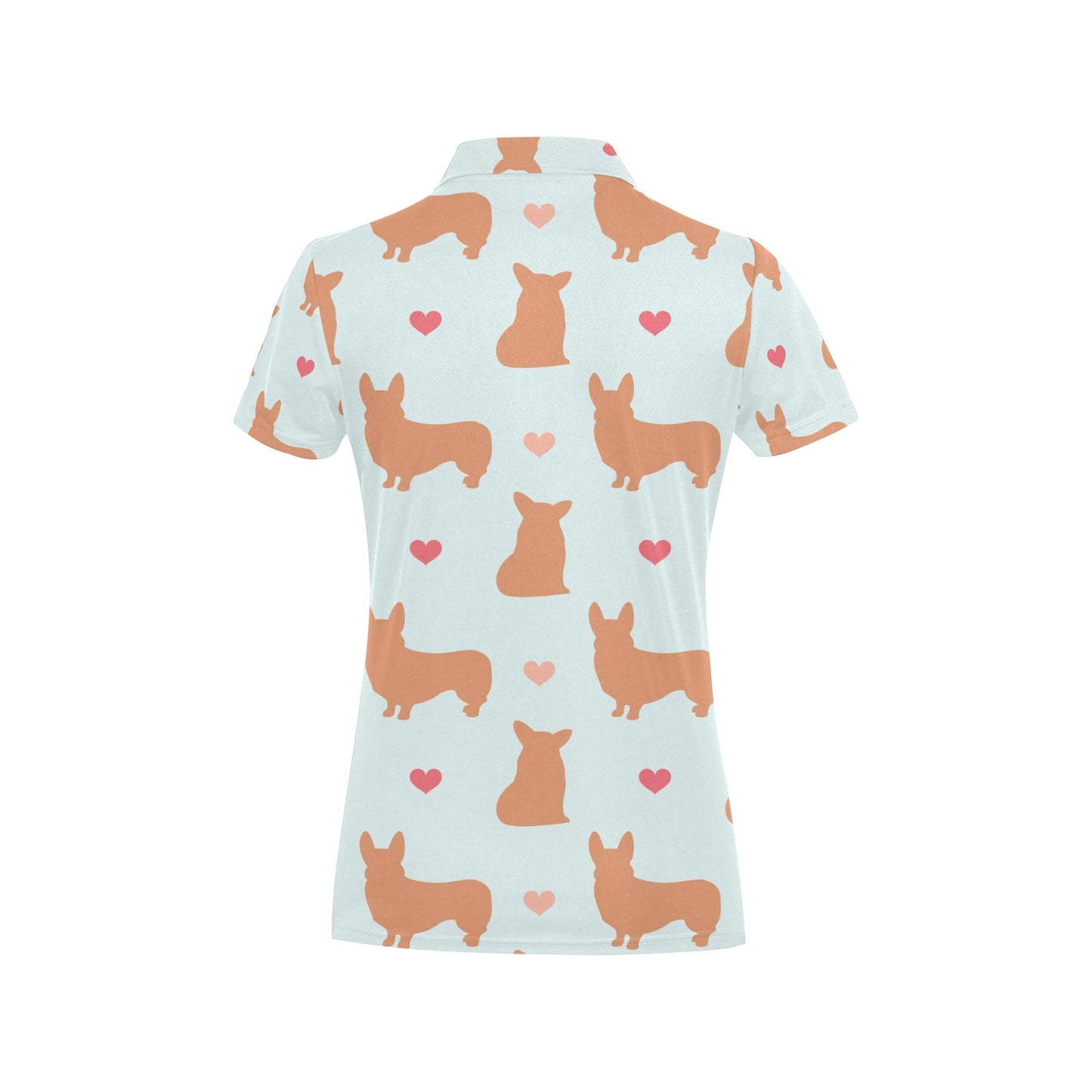 Pembroke Welsh Corgis Pattern Print Design A01 Women's Polo Shirt