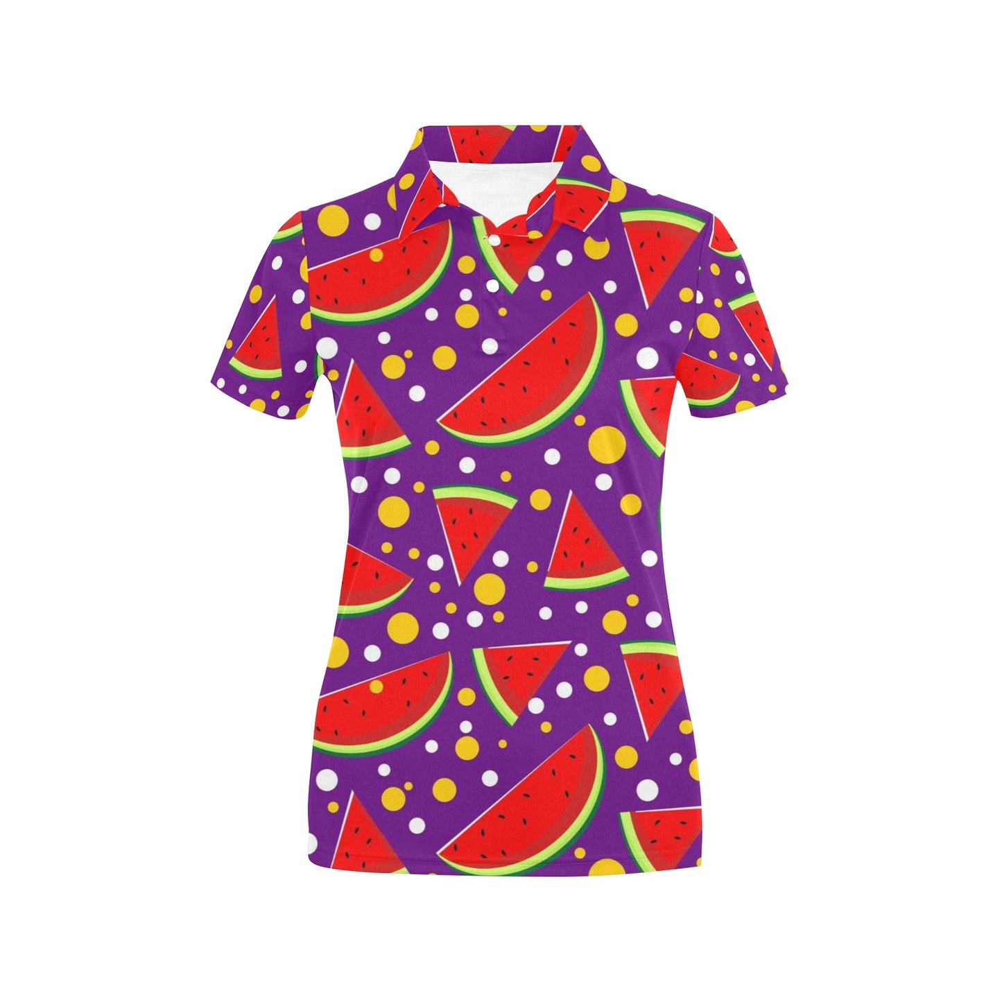 Watermelon Pattern Print Design WM010 Women's Polo Shirt