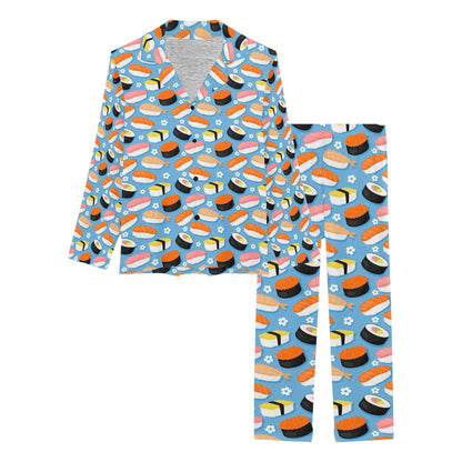 Sushi Print Design LKS304 Women's Long Pajama Set